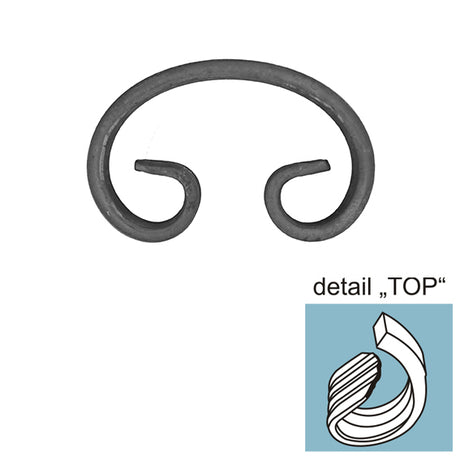 C - elem h115, b75, 12x6mm