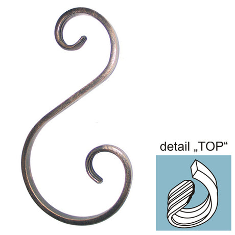 "S" elem h260, b115/65, 12x6mm