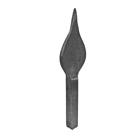 Kovácsolt csúcsdísz h155, b35-40, n14x14mm