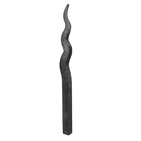 Kovácsolt csúcsdísz h200, b19, n12x12mm
