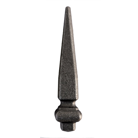 Kovácsolt csúcsdísz h143, b28, n16x16mm