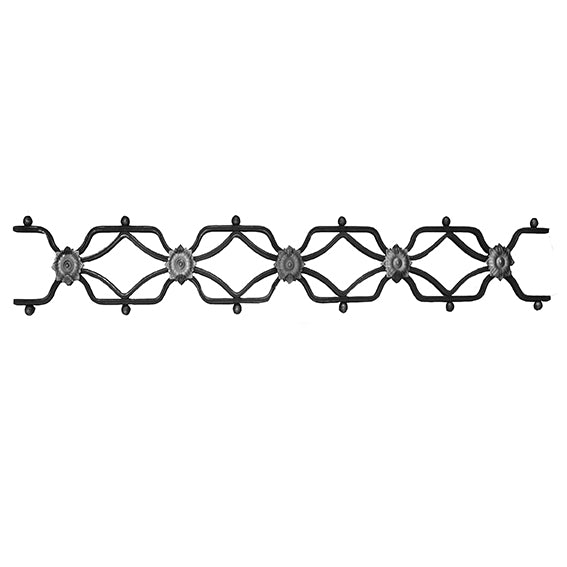 Nagyméretű díszelem h135, b950, 15x8mm