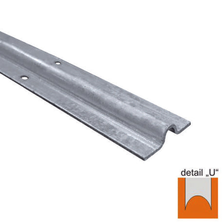 Tolókapu sín - U profil Zn,60x16mm, t3mm, L3m