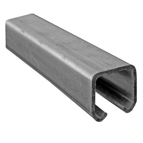 Függőkapu sín, INOX, 42x54x2,5mm, L3m