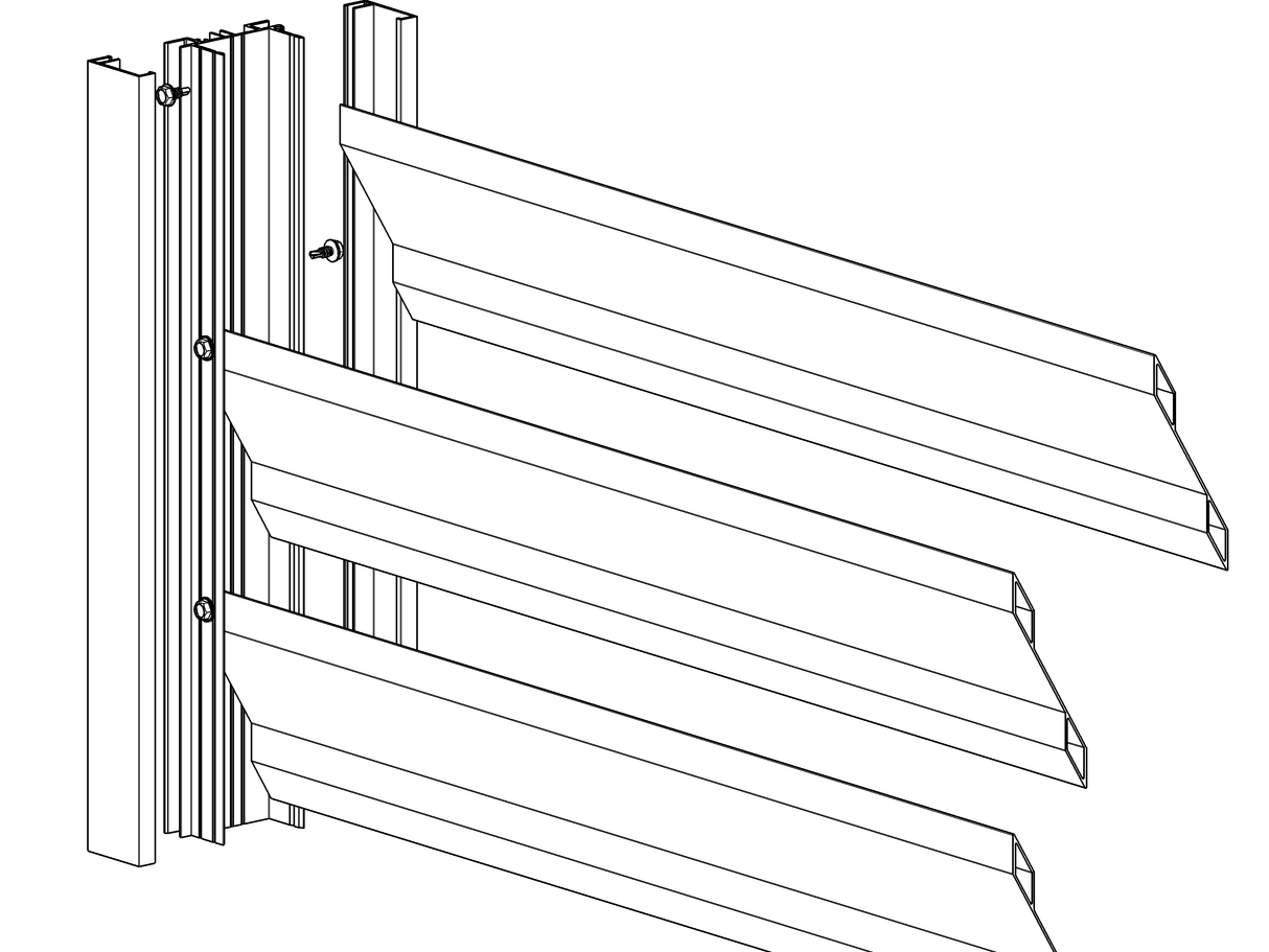 64x38-1200mm-es alumínium adapter 46mm-es redőnyökhöz R7016