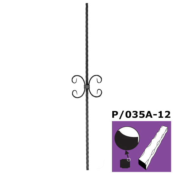 Korlátpálca h900, b162mm, P/035A-12x12