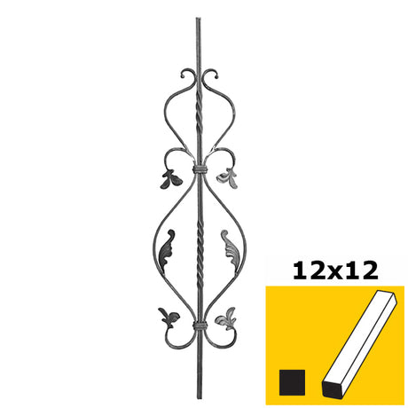 Korlátpálca h900, 12x12/12x6mm
