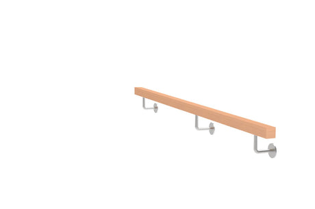 Bükk fogantyú és rozsdamentes acél konzolok, JP40x40mm/L2000mm