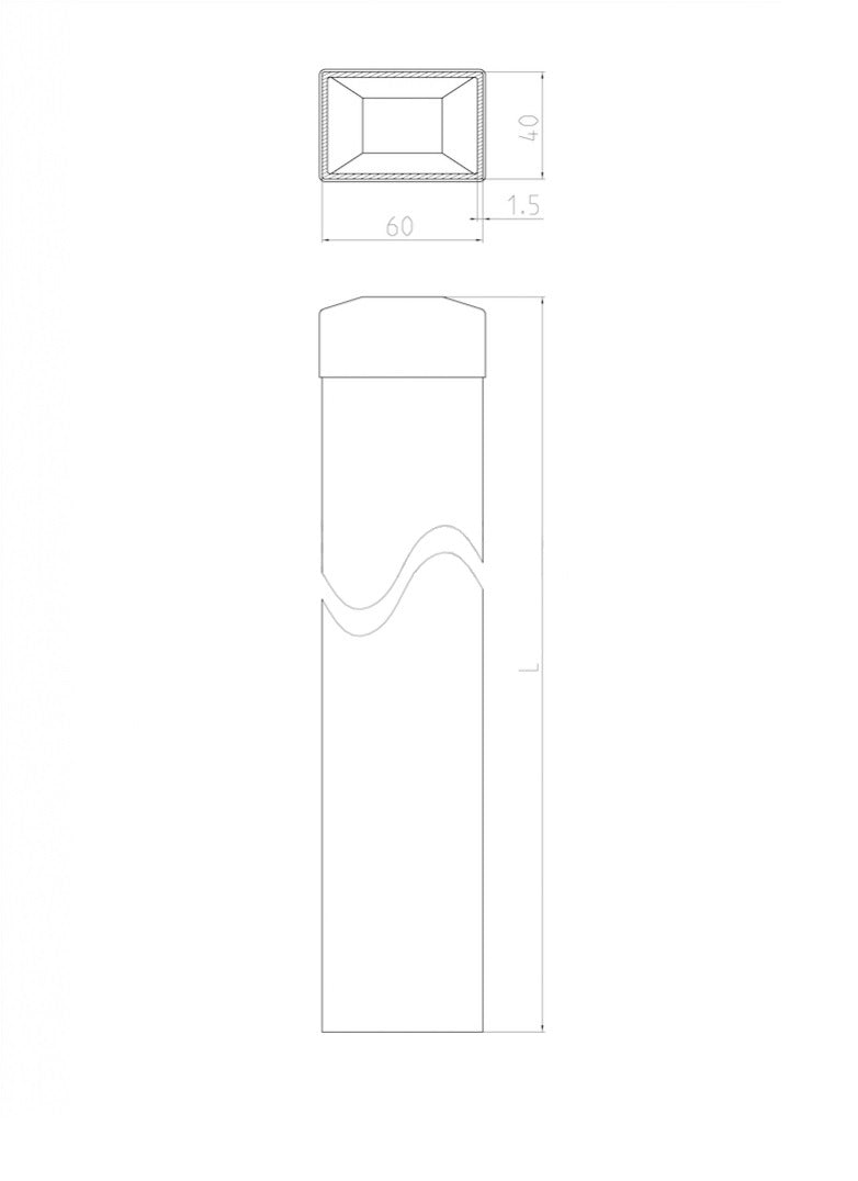 Stĺpik 60x40mm ZnPVC 2200mm zelená