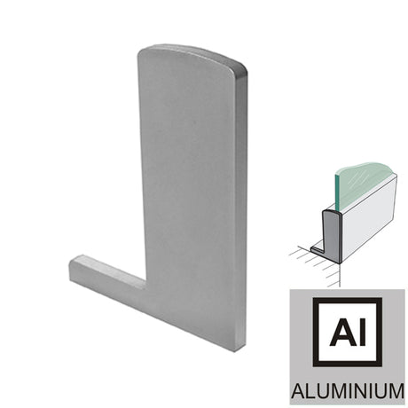 Alumíniumprofill végzáró 125x46 AL/INOX effect/Sat