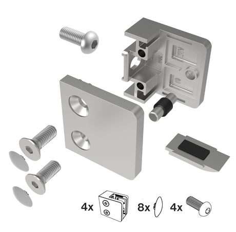 Tengelyirányú üvegmegfogók - set